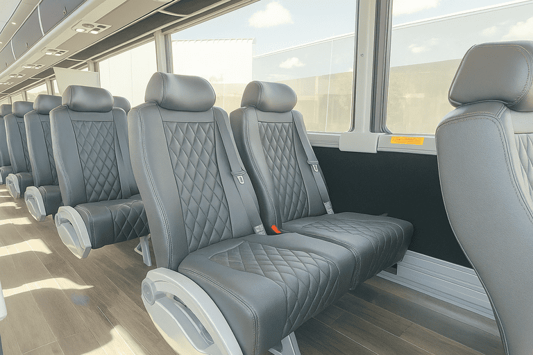 interior of Charter Bus Rental Chicopee charter bus